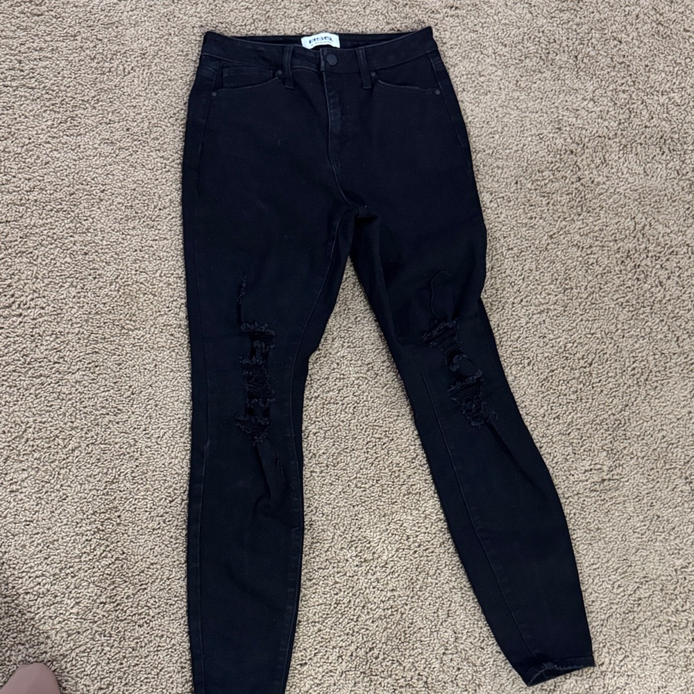 RSQ Black Ripped Skinny Jeans curvy high rise